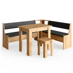 Eckbankgruppe Roman Goldkraft Eiche 180 x 150 cm mit Tisch Vicco