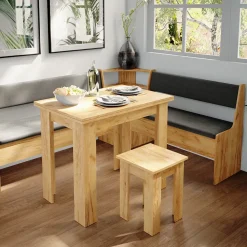 Eckbankgruppe Roman Goldkraft Eiche 180 x 150 cm mit Tisch Vicco