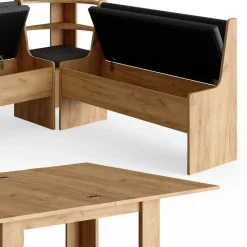 Eckbankgruppe Roman Goldkraft Eiche 180 x 150 cm mit Tisch Vicco