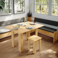 Eckbankgruppe Roman Goldkraft Eiche 210 x 180 cm mit Tisch Vicco