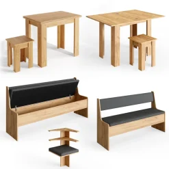 Eckbankgruppe Roman Goldkraft Eiche 210 x 180 cm mit Tisch Vicco