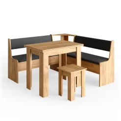 Eckbankgruppe Roman Goldkraft Eiche 150 x 150 cm mit Tisch Vicco
