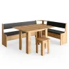 Eckbankgruppe Roman Goldkraft Eiche 210 x 150 cm mit Tisch Vicco