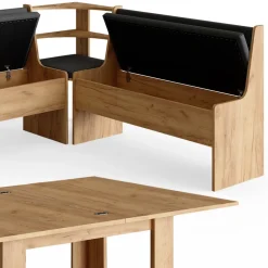 Eckbankgruppe Roman Goldkraft Eiche 210 x 150 cm mit Tisch Vicco