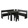 Eckbankgruppe Roman Schwarz 210 x 180 cm mit Tisch Vicco