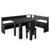 Eckbankgruppe Roman Schwarz 210 x 150 cm mit Tisch Vicco