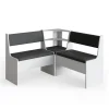 Eckbankgruppe Roman Weiß 120 x 120 cm Ohne Tisch Vicco