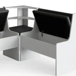 Eckbankgruppe Roman Weiß 120 x 120 cm Ohne Tisch Vicco