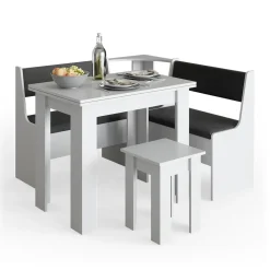 Eckbankgruppe Roman Weiß 120 x 120 cm Ohne Tisch Vicco