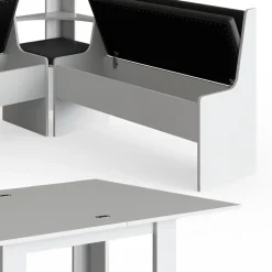 Eckbankgruppe Roman Weiß 150 x 150 cm mit Tisch Vicco