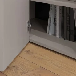 Eckkommode Wido Greige 80 x 50 cm mit Tür Vicco