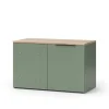 Eckkommode Wido Grün 80 x 50 cm mit Tür Vicco