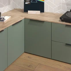 Eckkommode Wido Grün 80 x 50 cm mit Tür Vicco