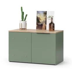 Eckkommode Wido Grün 80 x 50 cm mit Tür Vicco