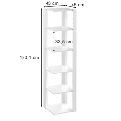 Eckregal Amina Weiß 45 x 180 cm Vicco