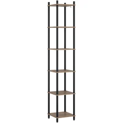 Eckregal Bivio Goldkraft Eiche/Anthrazit 30 x 163.5 cm 6 Ablageflächen Vicco