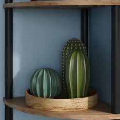 Eckregal Bivio Goldkraft Eiche/Anthrazit 29 x 163.5 cm mit 6 Ablagefächern Vicco