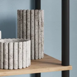 Eckregal Bivio Goldkraft Eiche/Anthrazit 30 x 102.5 cm 4 Ablageflächen Vicco