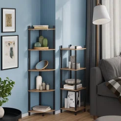 Eckregal Bivio Goldkraft Eiche/Anthrazit 30 x 102.5 cm 4 Ablageflächen Vicco