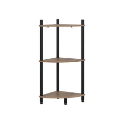 Eckregal Bivio Goldkraft Eiche/Anthrazit 29 x 72 cm mit 3 Ablagefächern Vicco