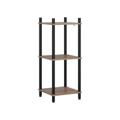 Eckregal Bivio Goldkraft Eiche/Anthrazit 30 x 72 cm 3 Ablageflächen Vicco