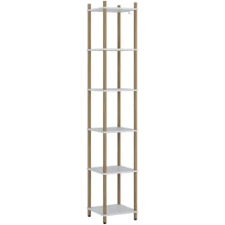 Eckregal Bivio Weiß/Kiefer 30 x 163.5 cm 6 Ablageflächen Vicco