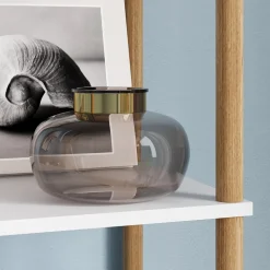 Eckregal Bivio Weiß/Kiefer 30 x 163.5 cm 6 Ablageflächen Vicco