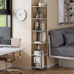 Eckregal Bivio Weiß/Kiefer 30 x 163.5 cm 6 Ablageflächen Vicco