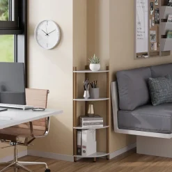 Eckregal Bivio Weiß/Kiefer 29 x 102.5 cm mit 4 Ablagefächern Vicco