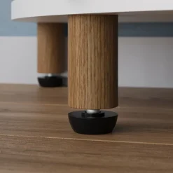 Eckregal Bivio Weiß/Kiefer 29 x 163.5 cm mit 6 Ablagefächern Vicco