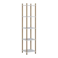 Eckregal Bivio Weiß/Kiefer 30 x 133 cm 5 Ablageflächen Vicco