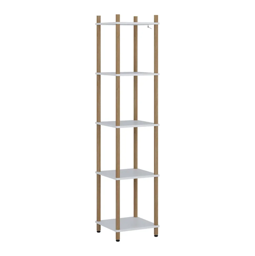 Eckregal Bivio Weiß/Kiefer 30 x 133 cm 5 Ablageflächen Vicco