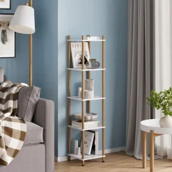 Eckregal Bivio Weiß/Kiefer 30 x 133 cm 5 Ablageflächen Vicco