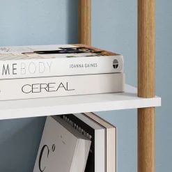 Eckregal Bivio Weiß/Kiefer 30 x 133 cm 5 Ablageflächen Vicco