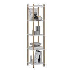 Eckregal Bivio Weiß/Kiefer 30 x 133 cm 5 Ablageflächen Vicco