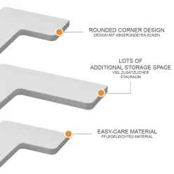 Eckregal Curva Weiß 40.5 x 2.5 cm 3er Set Vicco