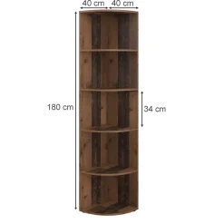 Eckregal Ecki Antikholz 40 x 180 cm Vicco