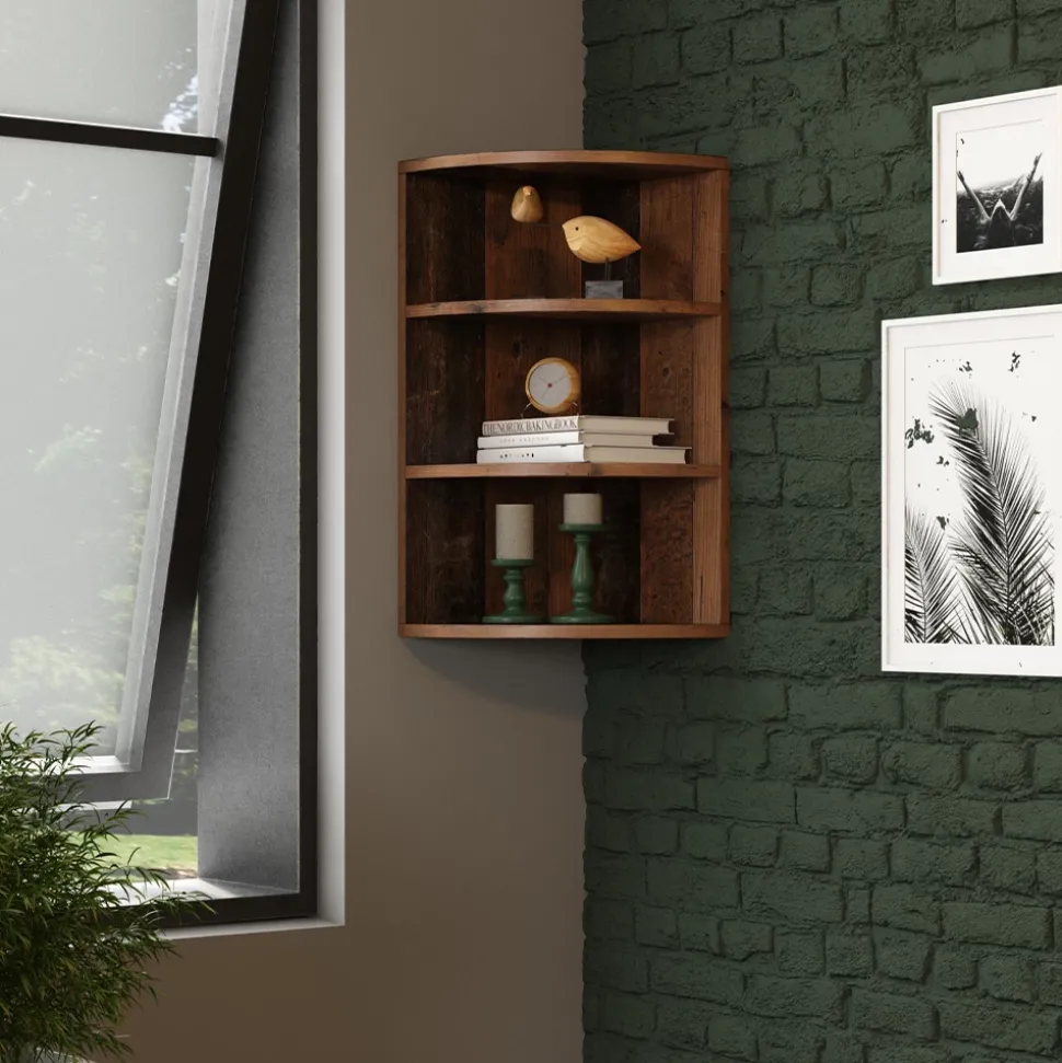 Eckregal Ecki Antikholz 30 x 60 cm Vicco