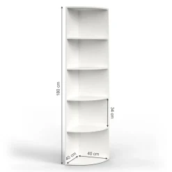 Eckregal Ecki Weiß 40 x 180 cm Vicco