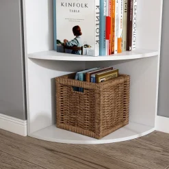 Eckregal Fabienne Weiß 40 x 180 cm mit 5 Fächern Vicco