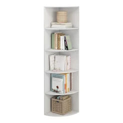 Eckregal Fabienne Weiß 40 x 180 cm mit 5 Fächern Vicco