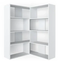 Eckregal Laine Weiß 170 x 142.4 cm Vicco