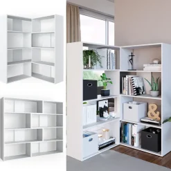 Eckregal Laine Weiß 170 x 142.4 cm Vicco