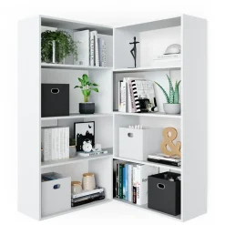 Eckregal Laine Weiß 170 x 142.4 cm Vicco