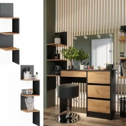 Eckregal Paolo Anthrazit 28 x 116.4 cm 2er Set Vicco