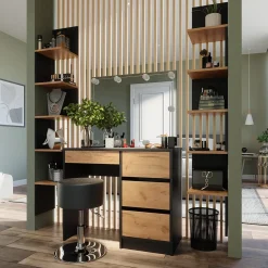 Eckregal Paolo Anthrazit 28 x 175.4 cm 2er Set Vicco