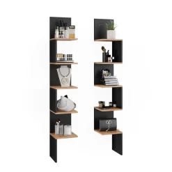 Eckregal Paolo Anthrazit 28 x 175.4 cm 2er Set Vicco