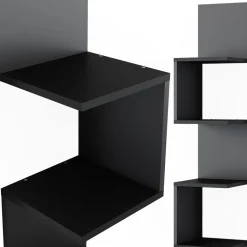 Eckregal Paolo Schwarz 28 x 175.4 cm 2er Set Vicco