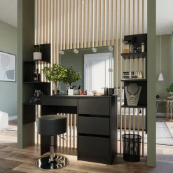 Eckregal Paolo Schwarz 28 x 116.4 cm 2er Set Vicco