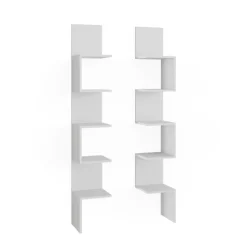 Eckregal Paolo Weiß 28 x 175.4 cm 2er Set Vicco